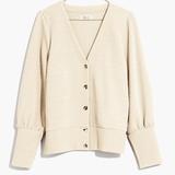 Madewell Sweaters | Madewell Ottoman Rib Cardigan Top | Color: Cream | Size: M