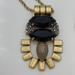 J. Crew Jewelry | J. Crew Extra Long Gold Black Pendant Necklace | Color: Black/Gold | Size: Os