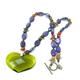 Women's Green / Pink / Purple Gretchen Green Crystal Heart Necklace Amy Delson Jewelry