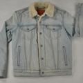 Levi's Jackets & Coats | Levi’s Sherpa Fleece Lined Denim Trucker Jacket Light Blue Mens Small | Color: Blue | Size: S