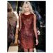 Gucci Dresses | Gucci 2010 Sequin Lace Dress Runway Size It38 Us 2 | Color: Brown/Red/Tan | Size: 2