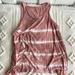 American Eagle Outfitters Tops | American Eagle Soft And Sexy Tie Dye Side Lace Up Sleeveless Tank Top Xs | Color: Pink/White | Size: Xs