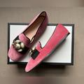 Gucci Shoes | Gucci Velvet Pearl Bee Detail Loafers 36- Brand New!! | Color: Pink | Size: 36