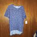 Lularoe Tops | Lularoe Nwt Womens Size Small Irma Long Waist Tunic Top Shirt | Color: Blue/Orange | Size: S