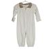 Burberry One Pieces | Burberry Baby Collared Romper Jumpsuit Ivory Long Sleeve Size 6m | Color: Cream/Tan | Size: 3-6mb