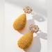 Anthropologie Jewelry | Anthropologie Wrapped Drop Earrings | Color: Gold/Yellow | Size: Os