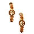 Tory Burch Jewelry | Bnwt Tory Burch Marion Woven Chain Hoop Earrings | Color: Gold | Size: Os