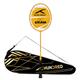 HUNDRED POWERTEK 906 Full Graphite Badminton Racket with Cover (Amber Yellow) | for Intermediate Player | Weight: 84 Gram | Maximum String Tension - 26lbs