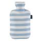 2l Hot Water Bottle with Striped Print Soft Cotton Cover Portable Winter Reusable Hand Feet Warmer for Men Women