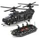 SPIRITS Jim’s Building Blocks Army Toys - Black Swat Toy Police Helicopter, Raft & Accessories Toy Building Blocks Set for teenagers and Adults