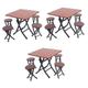 ibasenice 15 Pcs Miniature Dining Table Miniature Table and Chairs Model Accessories Doll Furniture Miniature Wooden Furniture Wooden Dolls High Chair Chairs Furniture Bamboo Stool Vintage