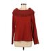 Nina Leonard Pullover Sweater: Red Tops - Women's Size Medium