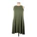 Old Navy Casual Dress - A-Line: Green Solid Dresses - Women's Size Medium