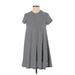 Rolla Coster Casual Dress - A-Line: Gray Solid Dresses - Women's Size Small