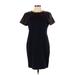 MICHAEL Michael Kors Casual Dress - Sheath Crew Neck Short sleeves: Black Print Dresses - New - Women's Size 14