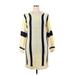 Casual Dress - Sweater Dress: Yellow Stripes Dresses - Women's Size 3X