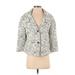 Jones New York Blazer Jacket: Ivory Floral Motif Jackets & Outerwear - Women's Size 4