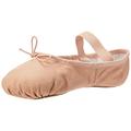 Bloch Girls Dance Dansoft Full Sole Leather Ballet Slipper/Shoe, Pink, 1 Wide Little Kid