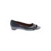 Banana Republic Flats: Slip-on Wedge Casual Blue Print Shoes - Women's Size 8 - Almond Toe