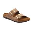 Pantolette ROHDE "Rodigo-D", Damen, Gr. 37, beige (natur), Leder, klassisch, Schuhe, Sommerschuh, Schlappen, Hausschuh mit Schnallenverschlüsse