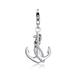 Charm-Einhänger NENALINA "Anker Maritim Meer Trend Symbol 925 Silber" Charms Gr. ohne Stein, silberfarben (silber) Damen Charms Anhänger