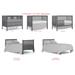 5-in-1 Convertible Crib, Baby Crib Converts to Day Bed, Toddler Bed, Daybed & Full-Size Bed, Non-Toxic, Baby Safe Finish, White
