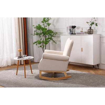 Small Contemporary Baby Room Rocking Chair Nursery Chair,Comfortable Padded Seat,Kids Cushioned Arm Chair