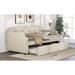 Twin Size Multi-function Upholstered Daybed Sofa Bed With Trundle,Wood Slat Support,Multi-scene Use