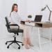 Home Office Desk Chair, Ergonomic, Mid-Back, Armrest, 360° Swivel, PU Leather