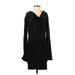 Maeve by Anthropologie Casual Dress Cowl Neck Long sleeves: Black Solid Dresses - New - Women's Size 00