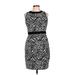 Trina Turk Casual Dress - Mini High Neck Sleeveless: Black Print Dresses - Women's Size 10