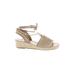 Franco Sarto Wedges: Ivory Solid Shoes - Women's Size 7 - Open Toe
