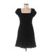 Nanette Lepore Casual Dress - Mini: Black Solid Dresses - Women's Size 6