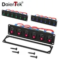 DaierTek-Panneau de commutation LED à bascule interrupteur marche-arrêt SPST bateau marin