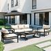 Latitude Run® 4 Piece Outdoor Steel Sofa Set in Black | 23.8 H x 70.8 W x 31.5 D in | Wayfair 75E9EE83E43B4B96B534260F0527FA2D