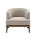 Barrel Chair - Armchair - Wrought Studio™ Contemporary Two-tone Upholstered Barrel Chair: Modern Round Armchair w/ Fabric Upholstery Linen/Fabric | Wayfair