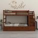 Harriet Bee Janyll Twin Over Twin Bunk Bed w/ Trundle Metal in Brown | 61.4 H x 42.4 W x 94.4 D in | Wayfair 27294E1921BB4BB8ABD5CA8C382D287C