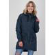 Winterjacke ALIFE & KICKIN "CharlotteAK A Coat Damen Winterjacke, gefütterte Jacke" Gr. XS, blau (marine dots) Damen Jacken Winterjacken