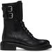 Black Rb Moto Lace-up Boot