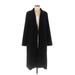 Zara Coat: Knee Length Black Print Jackets & Outerwear - Women's Size 6