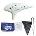 12-Hole Ceramic Ocarina Instrument With Song Book And Carry Bag - Perfect Gift