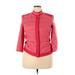 T Tahari Jacket: Short Red Color Block Jackets & Outerwear - Women's Size 18