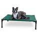 Elevated Cooling Outdoor Dog Bed Portable Raised Dog Cot Green/Black Medium 25 X 32 X 7 Inches