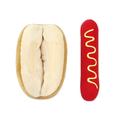 Cartoon Hot Dog Hamburger Dog Toys Stuffed Squeaking Pet Toy Cute Plush Puzzle for Dogs Cat Chew Squeaker Squeaky Toy Dog Toy