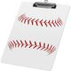 Wellsay Clipboard Nursing Baseball Lace Ball Acrylic Clip Board with Low Profile Metal for A4 Paper Size Clip Hangable Office Work School