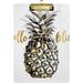 Wellsay Gold Pineapple Fruit Quote Clipboards for Kids Student Women Men Letter Size Plastic Low Profile Clip Golden Clip 9 x 12.5 in