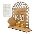 KQJQS Ramadan Countdown Calendar with DIY Decorations 30-Day Wooden Ramadan Eid Calendar Decorations