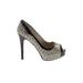 Guess Heels: Pumps Platform Cocktail Party Ivory Shoes - Women's Size 7 1/2 - Peep Toe