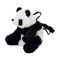 1PC Plush Panda Backpack Cartoon Panda Toy Backpack Adorable Animal Plush Backpack Large Capacity Toy Storage Bag Simulated Panda Plush Toy Backpack Creative Gift Organizer for Kids Child Black+White