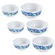 6 Pcs Imitation Blue and White Porcelain Bowl Small Bowls Tiny House Household New Year Gifts Plastic